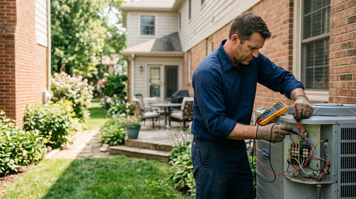 HVAC technician working near Cunningham, TN